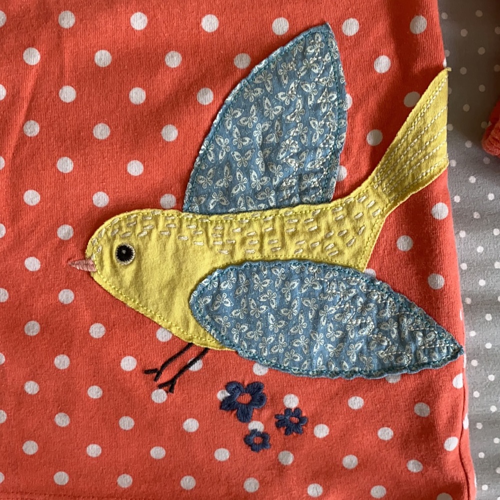 Baby Boden 18-24 month polka dot bird dress - Picture 3 of 5